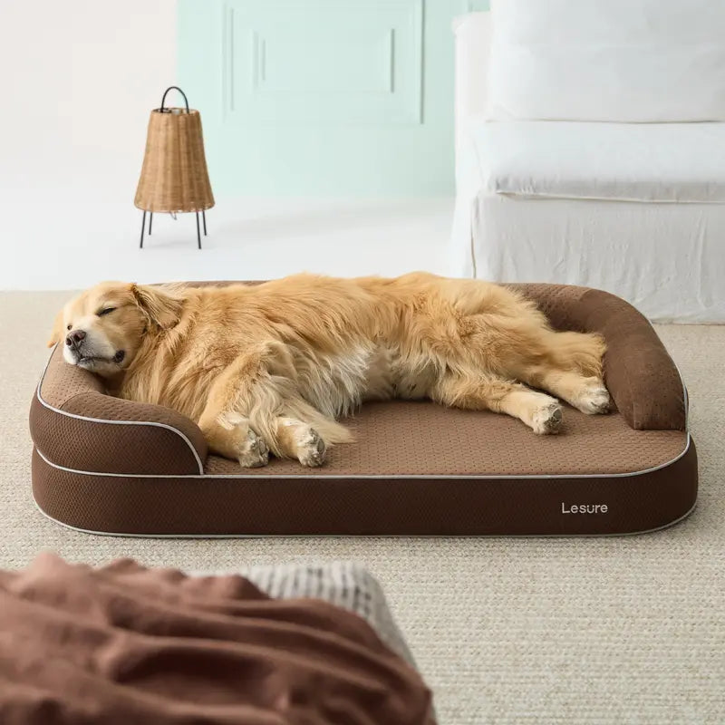 Lesure Orthopedic Dog Bed for Large & Senior Dogs, Memory Foam Dog Couch with Waterproof Washable Cover, 3-Layer Joint Support, Deep Sleep