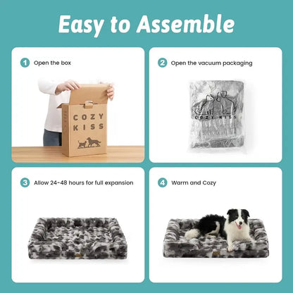 Cozy Kiss Orthopedic Dog Bed with Joint Relief and Supportive Cushion, 30x20 In, Tie Dye, for Small to Medium Dogs