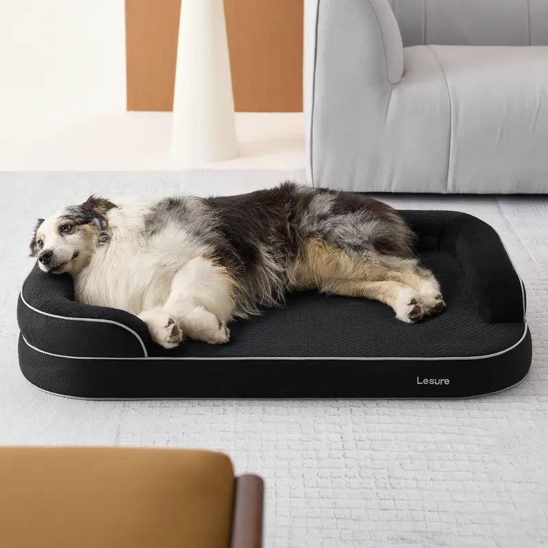 Lesure Orthopedic Dog Bed for Large & Senior Dogs, Memory Foam Dog Couch with Waterproof Washable Cover, 3-Layer Joint Support, Deep Sleep