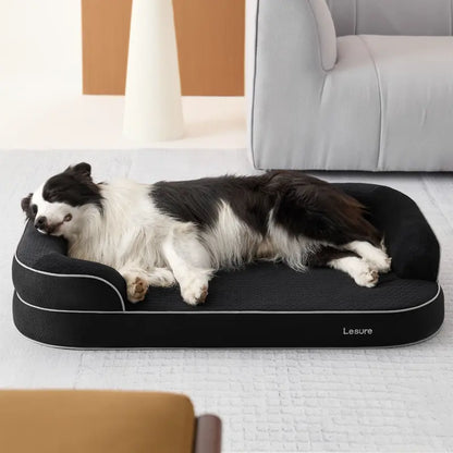 Lesure Orthopedic Dog Bed for Large & Senior Dogs, Memory Foam Dog Couch with Waterproof Washable Cover, 3-Layer Joint Support, Deep Sleep
