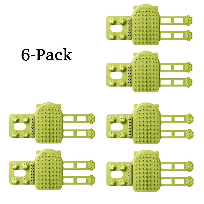Cat Self Grooming Brush 2-Pack, Wall Corner Massager Comb with Silicone Bristles, Scratching & Hair Removal Relief for Cats & Kittens, Durable