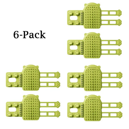 Cat Self Grooming Brush 2-Pack, Wall Corner Massager Comb with Silicone Bristles, Scratching & Hair Removal Relief for Cats & Kittens, Durable