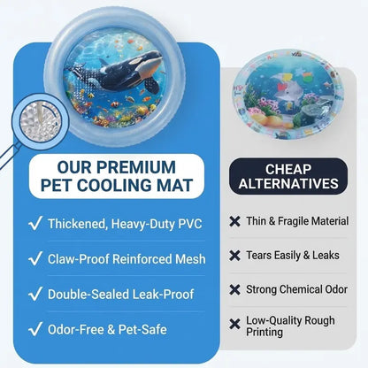 Thickened Anti-Scratch Leakproof Cat Water Mat - Indoor Durable Interactive Toy, Pet Cooling Mat, Christmas Gift, Cat Accessories, Pet Supplies