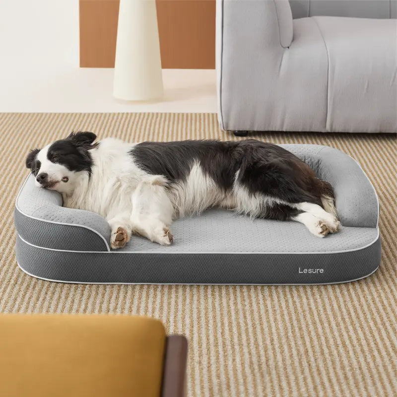 Lesure Orthopedic Dog Bed for Large & Senior Dogs, Memory Foam Dog Couch with Waterproof Washable Cover, 3-Layer Joint Support, Deep Sleep