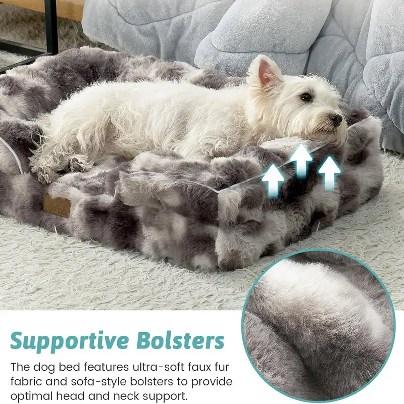 Cozy Kiss Orthopedic Dog Bed with Joint Relief and Supportive Cushion, 30x20 In, Tie Dye, for Small to Medium Dogs