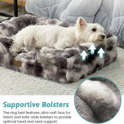 Cozy Kiss Orthopedic Dog Bed with Joint Relief and Supportive Cushion, 30x20 In, Tie Dye, for Small to Medium Dogs