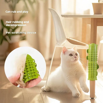 Cat Self Grooming Brush 2-Pack, Wall Corner Massager Comb with Silicone Bristles, Scratching & Hair Removal Relief for Cats & Kittens, Durable