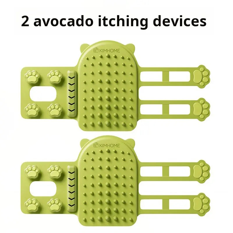 Cat Self Grooming Brush 2-Pack, Wall Corner Massager Comb with Silicone Bristles, Scratching & Hair Removal Relief for Cats & Kittens, Durable